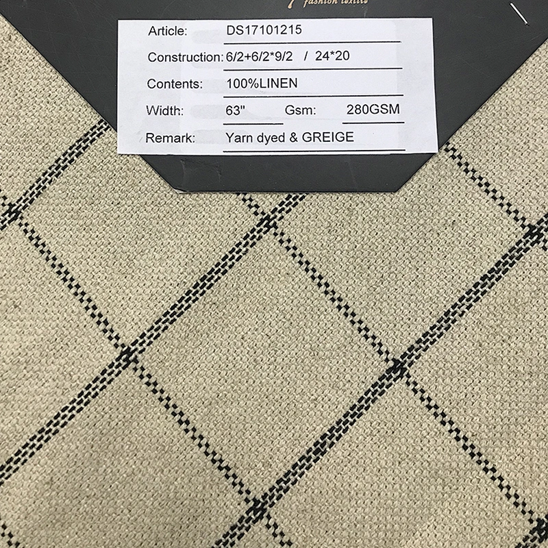 Hight Quality/Woven 100%  Linen fabric for Shirt/Garment