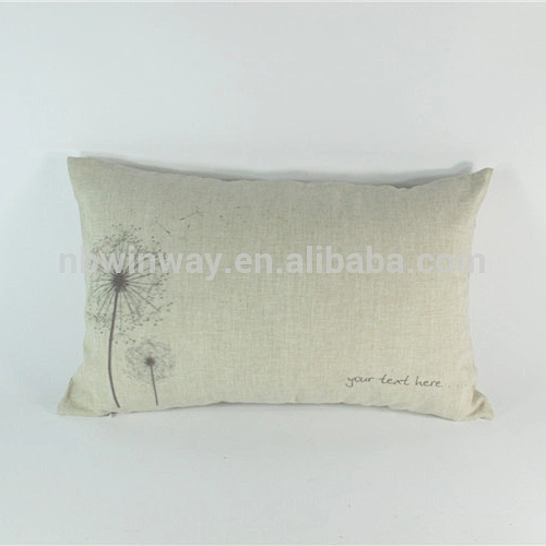 100% linen pillow cover printed pillow sham