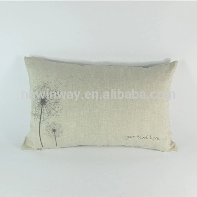 100% linen pillow cover printed pillow sham