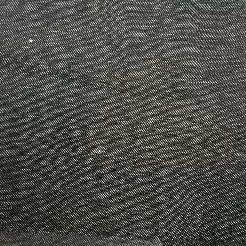 Factory manufacture trendy comfortable yarn dyed  linen and cotton denim fabric prices