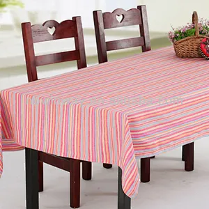 100% linen yarn dyed woven table cloth