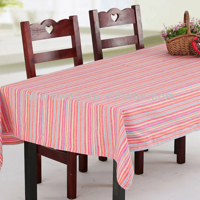 100% linen yarn dyed woven table cloth