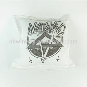 new design 100% linen letter printing cushion cover