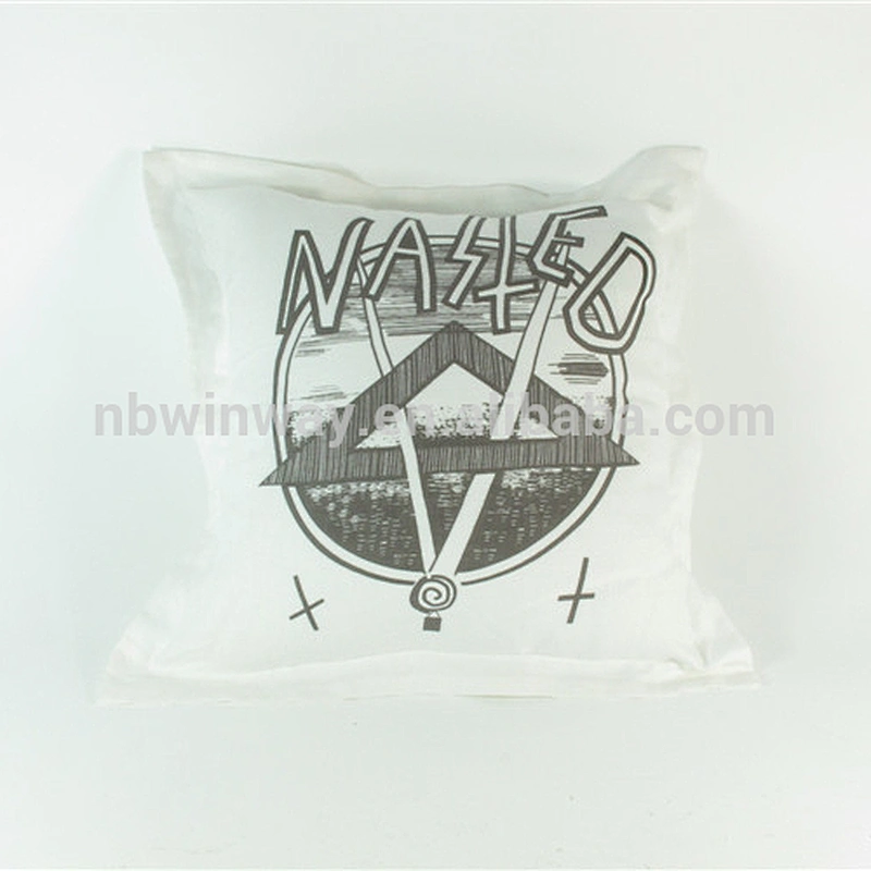 new design 100% linen letter printing cushion cover