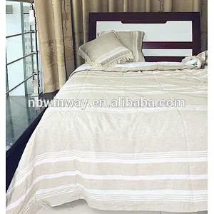 pure linen bed cover / 100% linen bedspread / pure natural linen coverlet