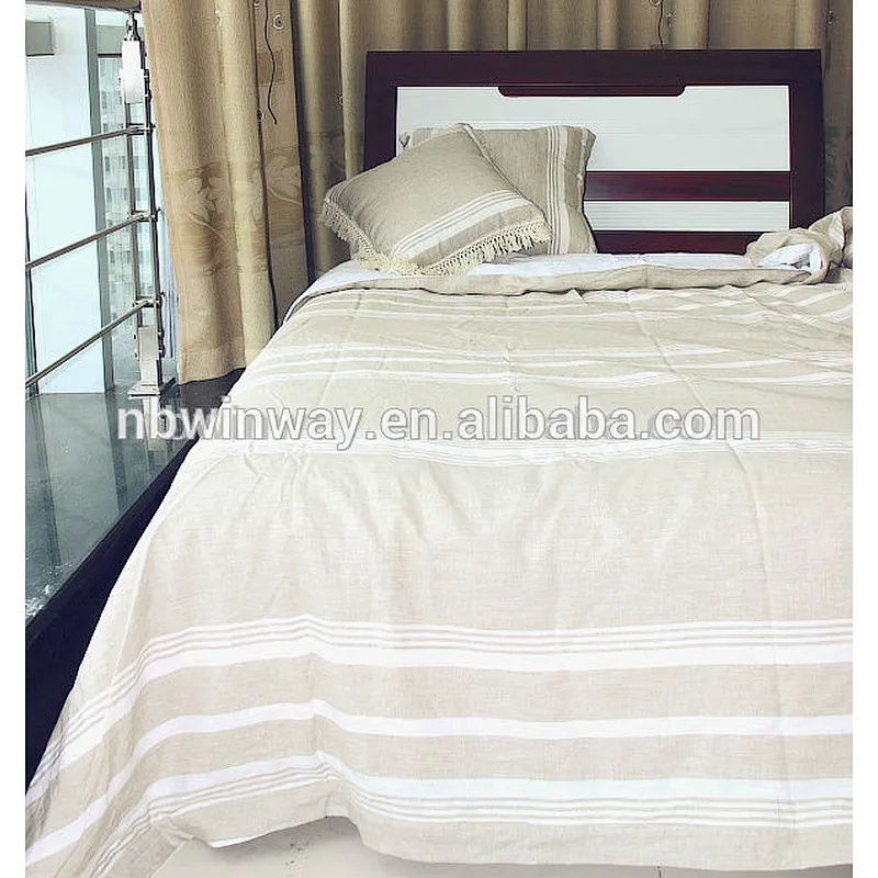 pure linen bed cover / 100% linen bedspread / pure natural linen coverlet