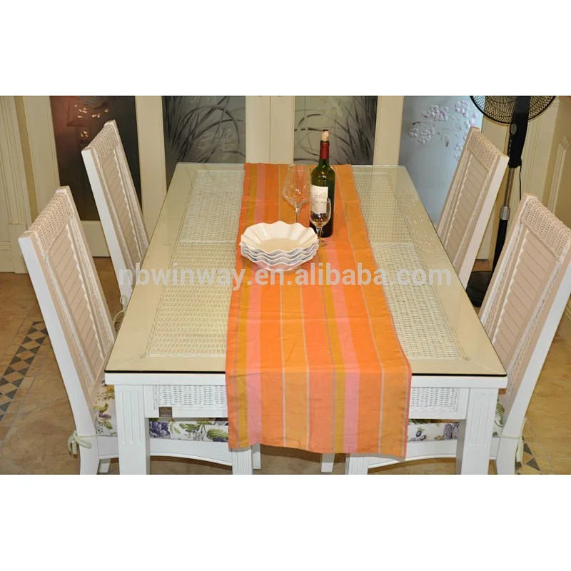 linen stripe table runner