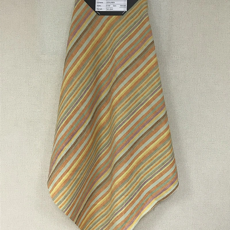 Hight Quality/Woven/yarn dyed 100%  Linen fabric for Shirt/Garment