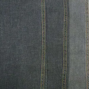 Factory manufacture trendy comfortable yarn dyed  linen and cotton denim fabric prices