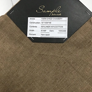 Hight Quality/Woven 55/45 Linen cotton fabric for Shirt/Garment