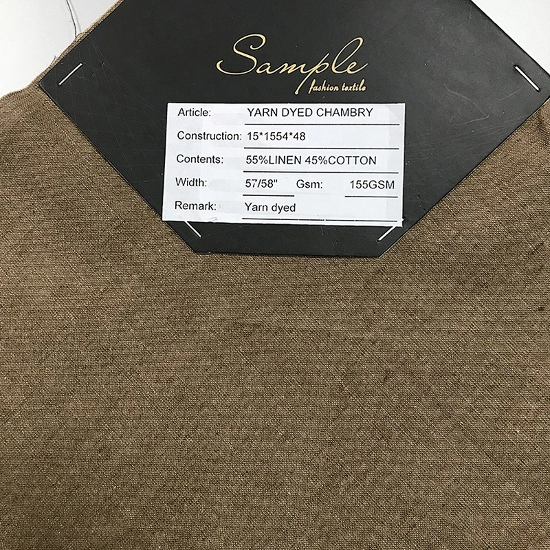 Hight Quality/Woven 55/45 Linen cotton fabric for Shirt/Garment
