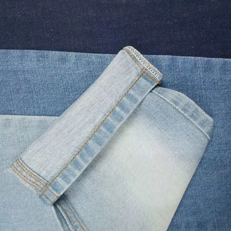 Factory manufacture trendy comfortable yarn dyed  linen and cotton denim fabric prices