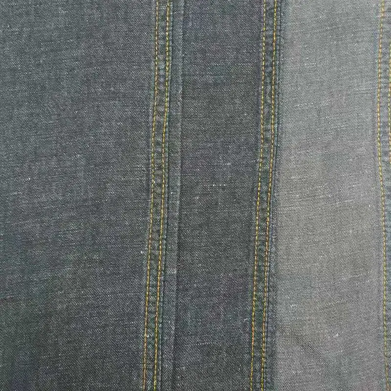 Factory manufacture trendy comfortable yarn dyed  linen and cotton denim fabric prices