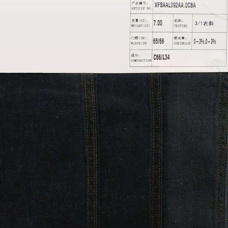 Factory manufacture trendy comfortable yarn dyed  linen and cotton denim fabric prices