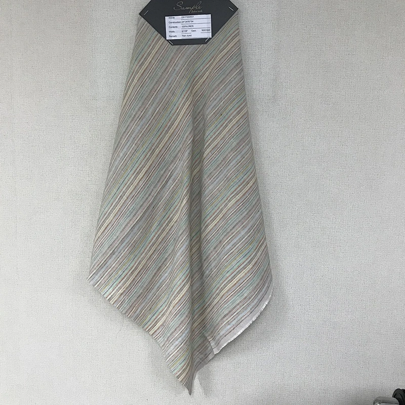 Hight Quality/Woven/yarn dyed 100%  Linen fabric for Shirt/Garment