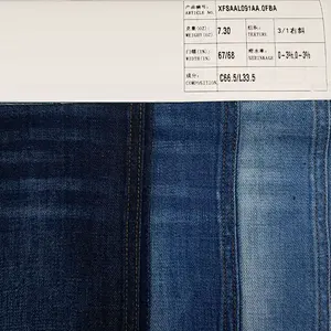Factory manufacture trendy comfortable yarn dyed  linen and cotton denim fabric prices