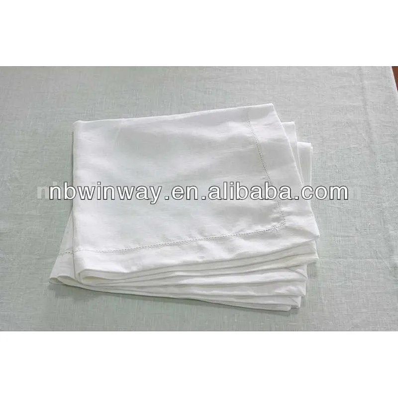 pure linen napkin / dot hemstitch napkins /