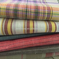 100% yarn dyed linen fabric / wholesale pure yarn dyed linen fabric for shirt / yarn dyed stripe linen fabric