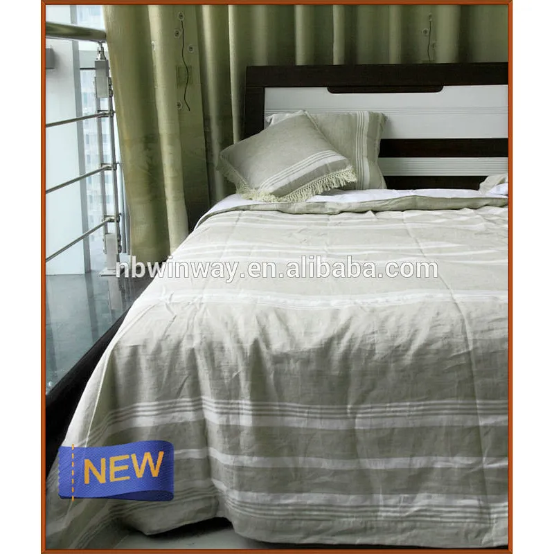 pure linen bed cover / 100% linen bedspread / pure natural linen coverlet