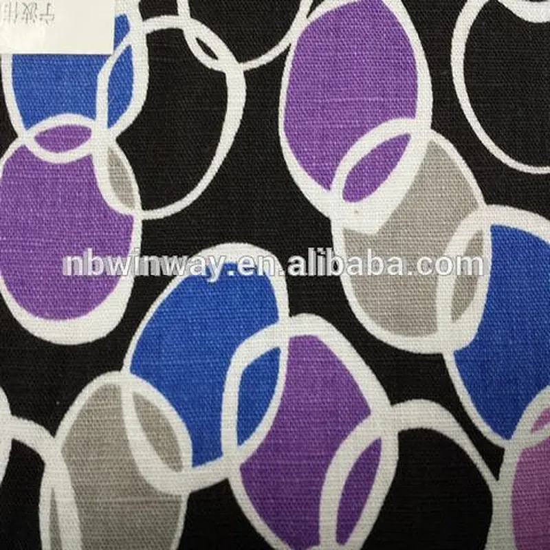 Pure linen print fabric//linen blended fabric