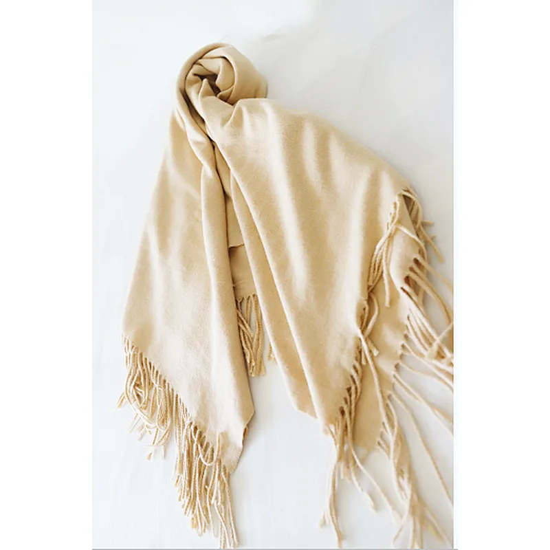 2021 New cheap Plain knitted solid color cashmere feeling oversize pashmina scarf shawl