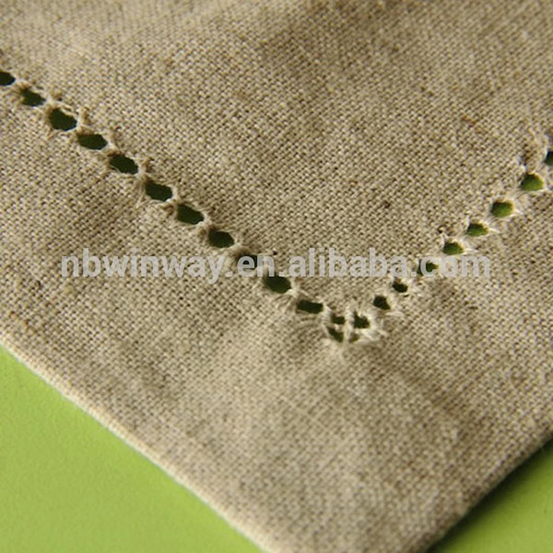 linen napkin/100% linen napkin/hand hemstitch napkin