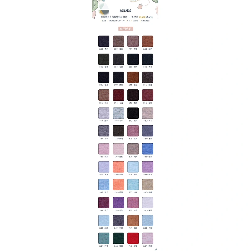 2/48NM  64%ACRYLIC 26%POLYESTER 10%nylon top dyed  core spun yarn