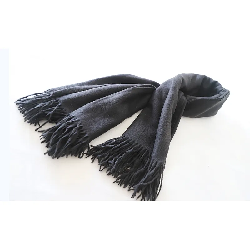 2021 New cheap Plain knitted solid color cashmere feeling oversize pashmina scarf shawl