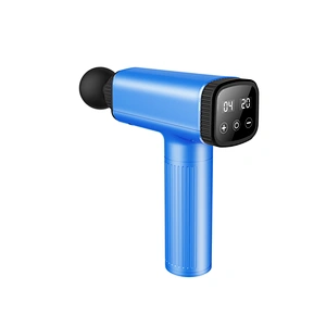 rechargeable battery cordless deep muscle tissue sports vibration Massage Gun with LED Touch Screen