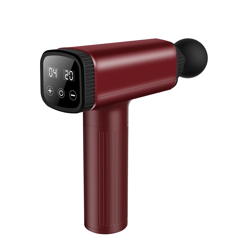 New Design LCD display Portable Cordless Therapy Body Vibration Muscle Relax Fascial mini Massage Gun