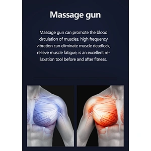 Factory Portable Cordless Lithium Battery High Torque Motor Deep Muscle Massage Gun with LCD screen