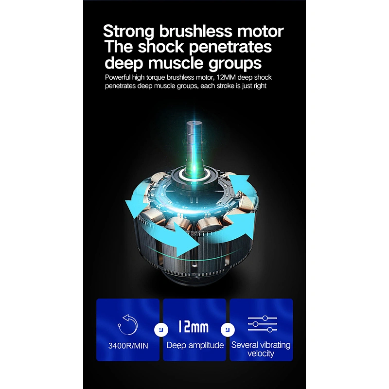 Portable electric adjustable handheld usb rechargeable cordless muscle Massage Gun Deep Tissue Massager