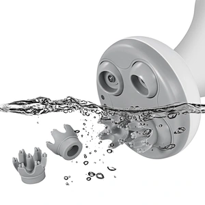 electric silicone heads waterproof IPX7 head body scalp knead vibrating shower hanheld massager