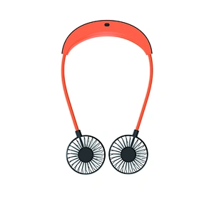 5200mah long play times usb charge hand free lazy neckband fan