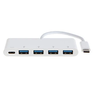 Aluminum Multi-Port Adapter Charging Type-C USB 3.0 5 in 1 Hub for MacBook