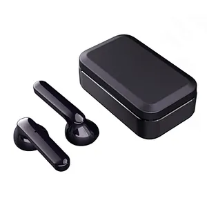 Mini Square Bluetooth TWS Headphone Aluminum Stereo Bass Wireless Earphones