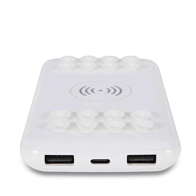 Portable 8000mah Suction Cup Wireless Charger Battery Powerbank