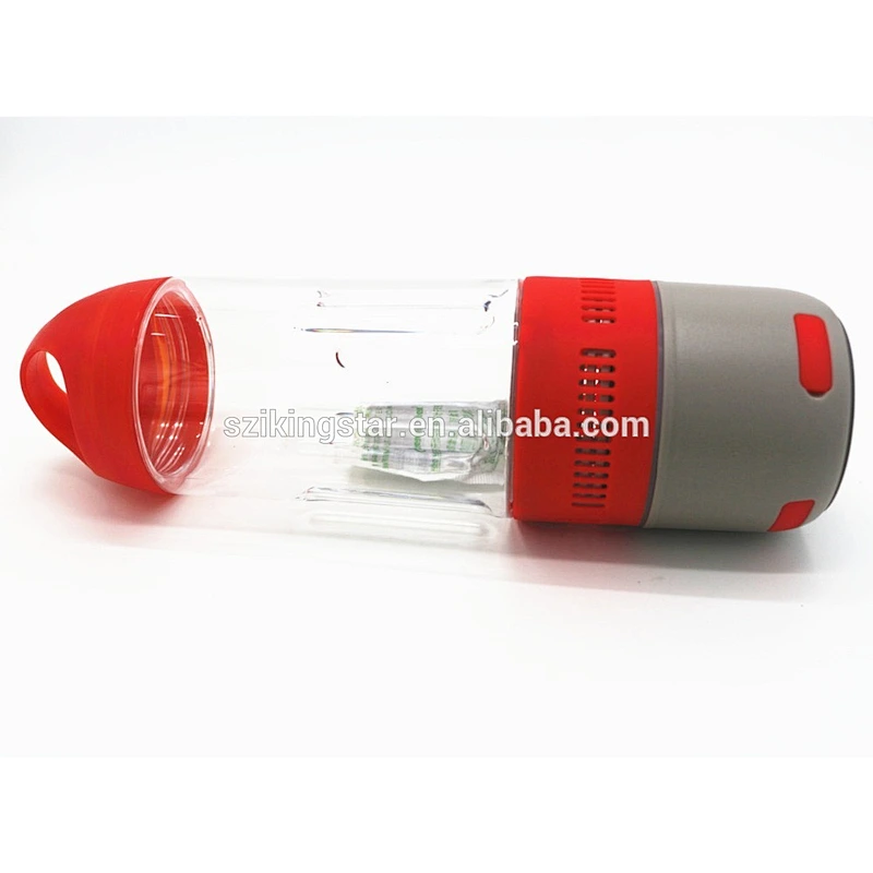 wireless 3 in 1 music bottle 2000mah waterproof compass power bank speaker