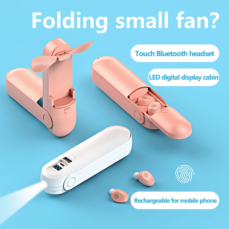 Wholesale Multifunctional portable Powerbank Battery charger 4800mah USB Table Standing Mini Fan