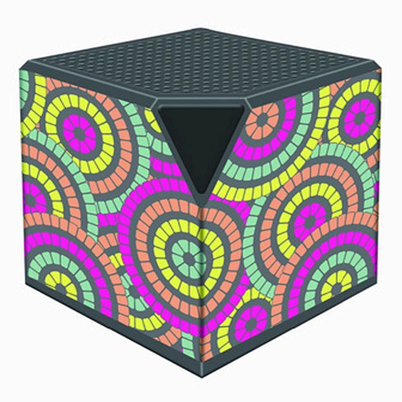 gift wireless full over printing mini square speaker