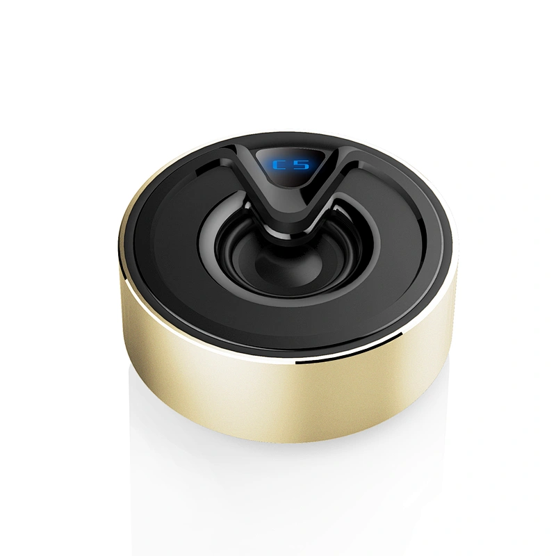 OEM Wireless Bluetooth Aluminum Alloy Super Bass Mini Round Speaker