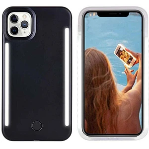 KINGSTAR  For iPhone 11 Max/PRO/XS/XS Max/XR/ 6/7/8 Plus TPU pc shockproof light Selfie LED Illuminated phone cover