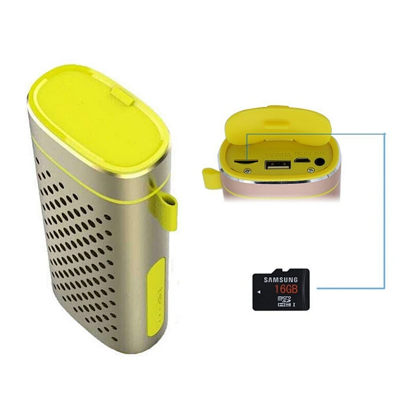 bluetooth Aluminum Rectangle 2 in 1speaker with power bank 3000mah