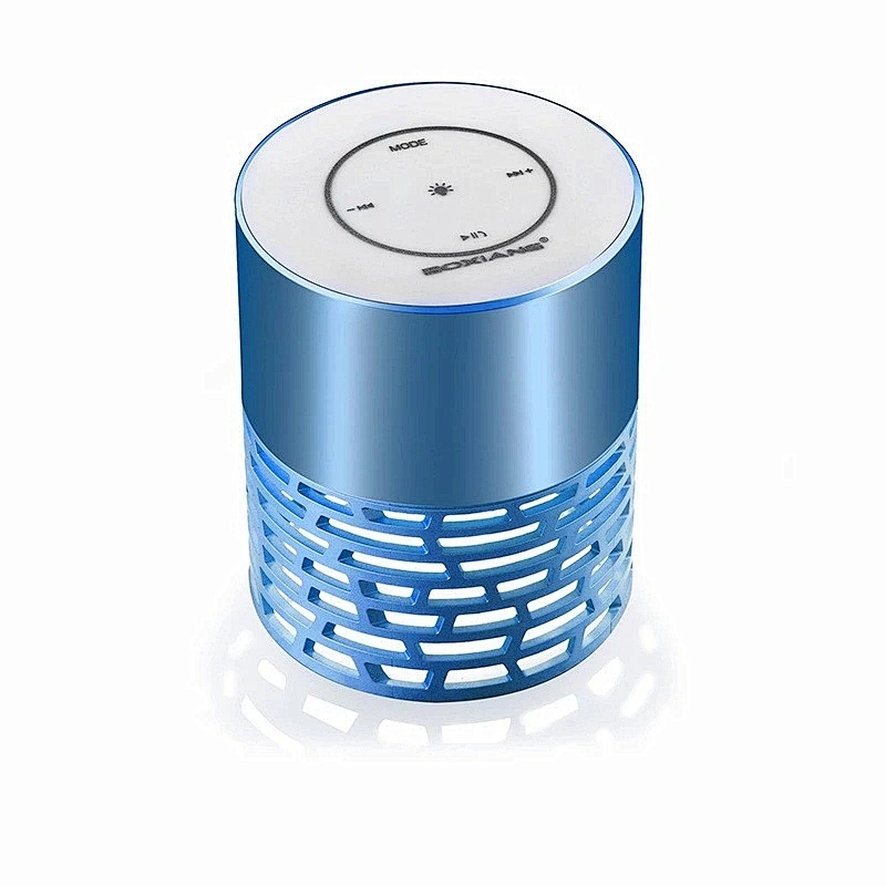 Portable Mini Round Bass Metal Led Wireless Speaker