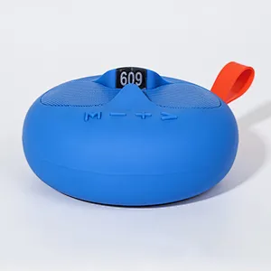 Carry Mini Bluetooth Alien Face Round Rubber Wireless Speaker