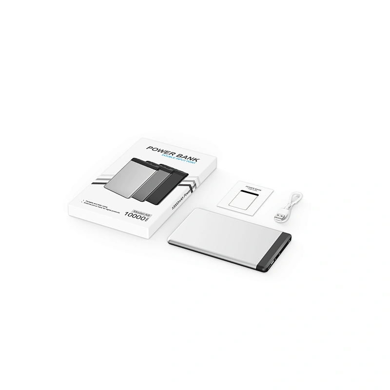 Aluminum thin portable fast charger 10000 mah powerbank