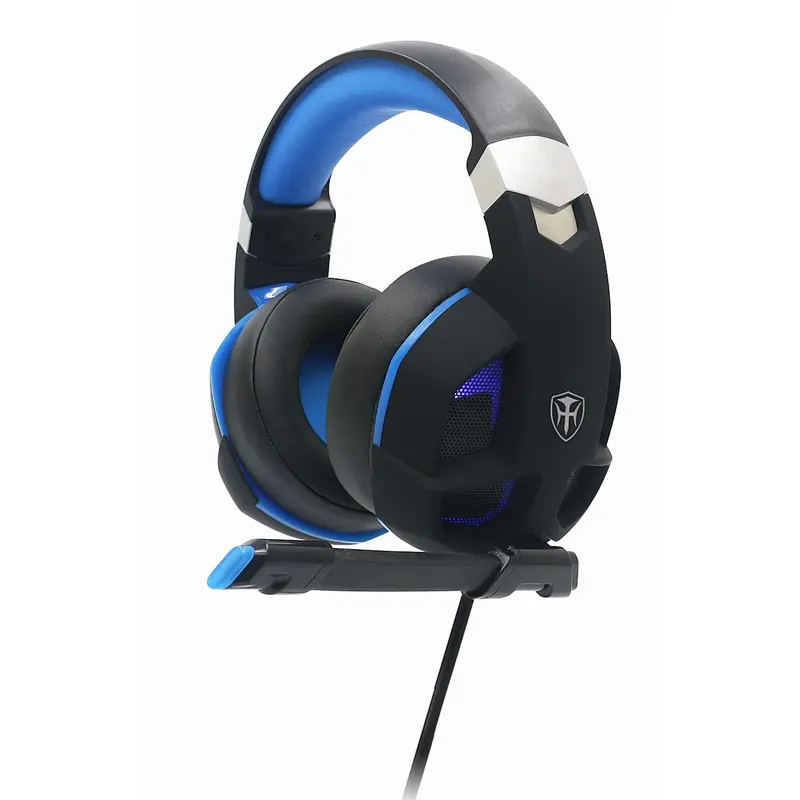 Custom led light stereo pc gaming headphone player wired game headset
