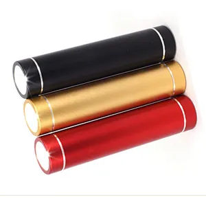 1200mah Metal Aluminum Mini LED Torch Light Power Bank