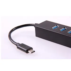 Wholesale Por Hub Network Adapter Aluminum Superspeed USB 3.1 Type C Hub