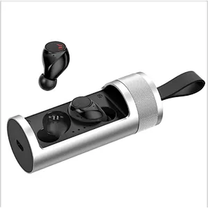 True Wireless Earbuds with Rotating Cover Mini TWS BT 5.0 Earpieces with Charging Case Stereo Sound Wireless Headphone
